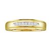 Image 1 : 14KT Yellow Gold 0.08CTW ROUND DIAMOND MEN'S FASHION BA