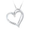 Image 1 : 10KT White Gold 0.10CTW DIAMOND FASHION PENDANT