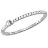 Image 1 : 10kt White Gold Womens Round Diamond Solitaire Stackabl
