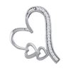Image 1 : 10KT White Gold 0.07CTW DIAMOND HEART PENDANT