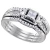 Image 1 : 10KT White Gold 0.35CTW DIAMOND INVISIBLE BRIDAL SET