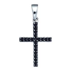 10KT White Gold 0.19CTW DIAMOND MICRO PAVE PENDANT