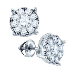 14KT White Gold 0.35CTW DIAMOND SEVILLE EARRINGS