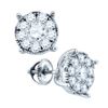 Image 1 : 14KT White Gold 0.35CTW DIAMOND SEVILLE EARRINGS