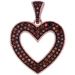 10KT Rose Gold 0.25CTW DIAMOND HEART PENDANT
