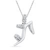 Image 1 : 10KT White Gold 0.05CTW DIAMOND FASHION PENDANT