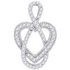 Image 1 : 10KT White Gold 0.15CTW-Diamond HEART PENDANT