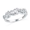 Image 1 : 10KT White Gold 0.13CTW DIAMOND HEART RING