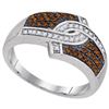 Image 1 : 10KT White Gold 0.33CTW COGNAC DIAMOND FASHION RING