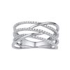 Image 1 : 10kt White Gold Womens Round Diamond Triple Row Openwor