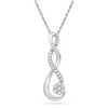 Image 1 : 10KT White Gold 0.16CTW DIAMOND FASHION PENDANT