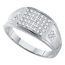 10KT White Gold 0.27CTW DIAMOND MICRO PAVE RING