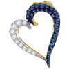 Image 1 : 10K Yellow-gold 0.26CTW DIAMOND MICRO PAVE PENDANT