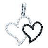Image 1 : 10KT White Gold 0.17CT DIAMOND HEART PENDANT