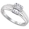 Image 1 : 10KT White Gold 0.20CTW DIAMOND BRIDAL RING