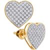Image 1 : 10KT Yellow Gold 0.33CTW DIAMOND HEART EARRINGS