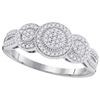 Image 1 : 10KT White Gold 0.25CTW DIAMOND MICRO-PAVE BRIDAL RING