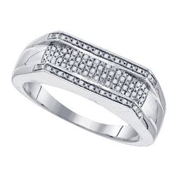 925 Sterling Silver White 0.16CTW DIAMOND MICRO-PAVE ME