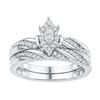 Image 1 : 10KT White Gold 0.25CTW DIAMOND BRIDAL SET