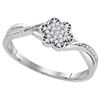 Image 1 : 10KT White Gold 0.10CTW DIAMOND FASHION RING