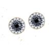 Image 1 : 10K Yellow-gold 0.20CTW BLACK DIAMOND FASHION EARRING