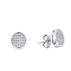 925 Sterling Silver White 0.15CTW DIAMOND MICROPAVE EAR