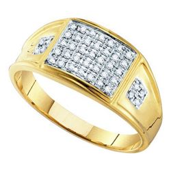 10KT Yellow Gold 0.27CTW MICRO-PAVE DIAMOND . RING