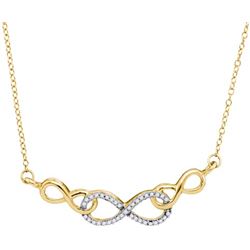 10K Yellow-gold 0.20CTW DIAMOND INFINITY NECKLACE