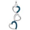 Image 1 : 10KT White Gold 0.17CTW BLUE DIAMOND FASHION PENDANT