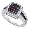 Image 1 : 10KT White Gold 0.49CTW COGNAC DIAMOND LADIES FASHION R