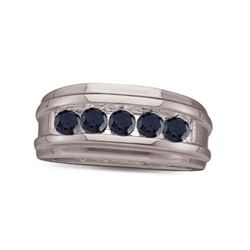 10K White-gold 0.25CT BLACK DIAMOND INVISIBLE BAND