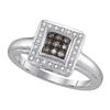 Image 1 : 925 Sterling Silver White 0.16CTW DIAMOND FASHION RING