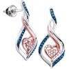 Image 1 : 10KT White Gold Two Tone 0.15CTW BLUE DIAMOND FASHION E