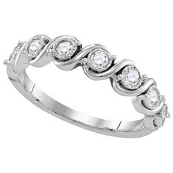 10KT White Gold 0.33CTW-Diamond FASHION BAND