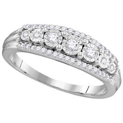 10KT White Gold 0.25CTW DIAMOND FASHION RING