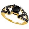 Image 1 : 10K Yellow-gold 1.03CTW DIAMOND BRIDAL RING