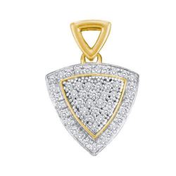 10KT Yellow Gold Two Tone 0.15CTW DIAMOND TRI MICRO PAV