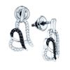 Image 1 : 10KT White Gold 0.28CTW DIAMOND MICRO PAVE EARRING