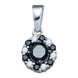 10KT White Gold 0.51CTW DIAMOND MICRO PAVE PENDANT