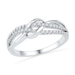 10KT White Gold 0.20CTW DIAMOND FASHION BAND