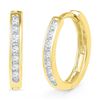 Image 1 : 10K Yellow-gold 0.16CTW DIAMOND HOOPS EARRING