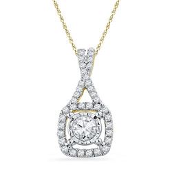 10K Yellow-gold 0.40CTW DIAMOND FASHION PENDANT
