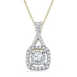 10K Yellow-gold 0.40CTW DIAMOND FASHION PENDANT