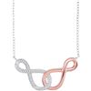 Image 1 : 10KT White Gold Two Tone 0.10CTW DIAMOND FASHION PENDAN
