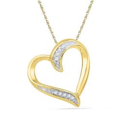 10K Yellow-gold 0.03CTW DIAMOND FASHION PENDANT