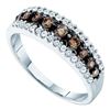 Image 1 : 10KT White Gold 0.50CTW COGNAC DIAMOND LADIES FASHION B