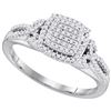 Image 1 : 10KT White Gold 0.33CTW DIAMOND MICRO-PAVE BRIDAL RING