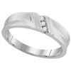 Image 1 : 10KT White Gold 0.06CTW DIAMOND MENS FASHION BAND
