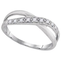 10KT White Gold 0.11CTW DIAMOND FASHION BAND