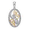 Image 1 : 925 Sterling Silver White 0.12CTW DIAMOND FASHION PENDA
